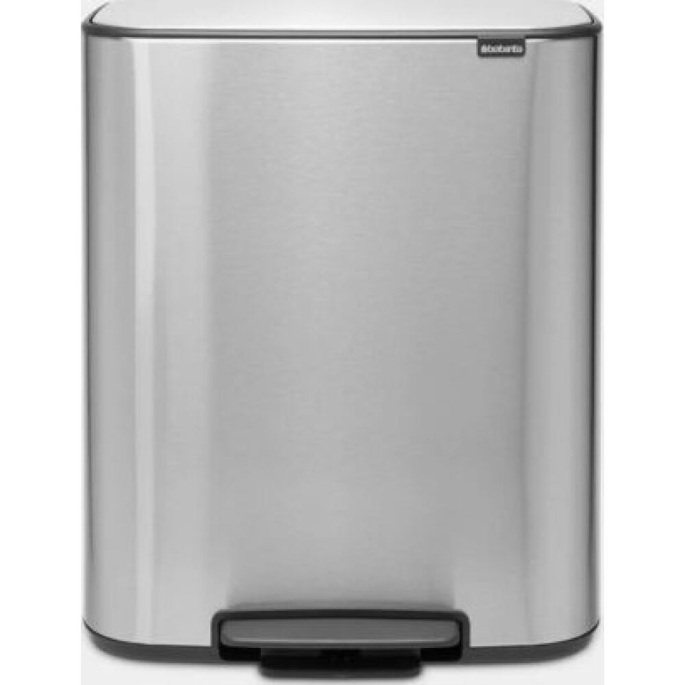 Brabantia Bo Pedal Bin , 2x30lt (Matt Steel  Fingerprint Proof)