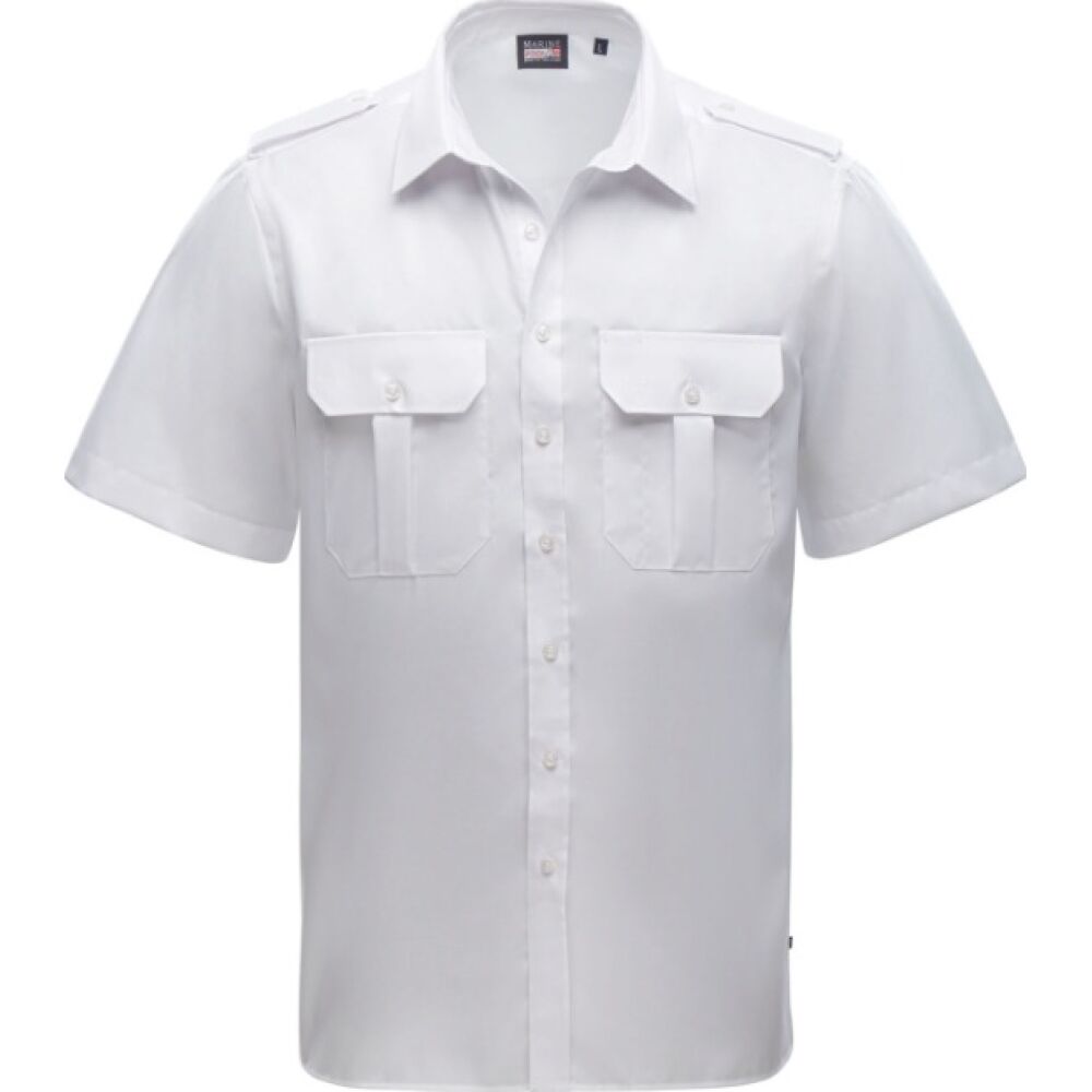 MEN'S CAPTAIN SHIRT SHORT SLEEVE WHITE XS