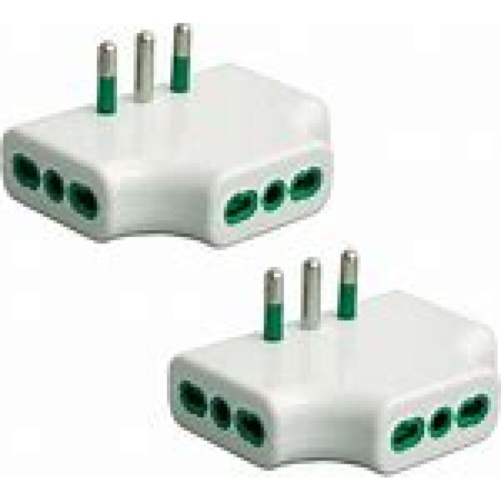 FANTON 82220 TRIPLE ADAPTOR FLAT 2P+T 16A