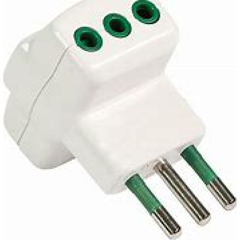 FANTON 82200 ADAPTER 2P+T 10A 3 SOCKETS 2P+T 10A